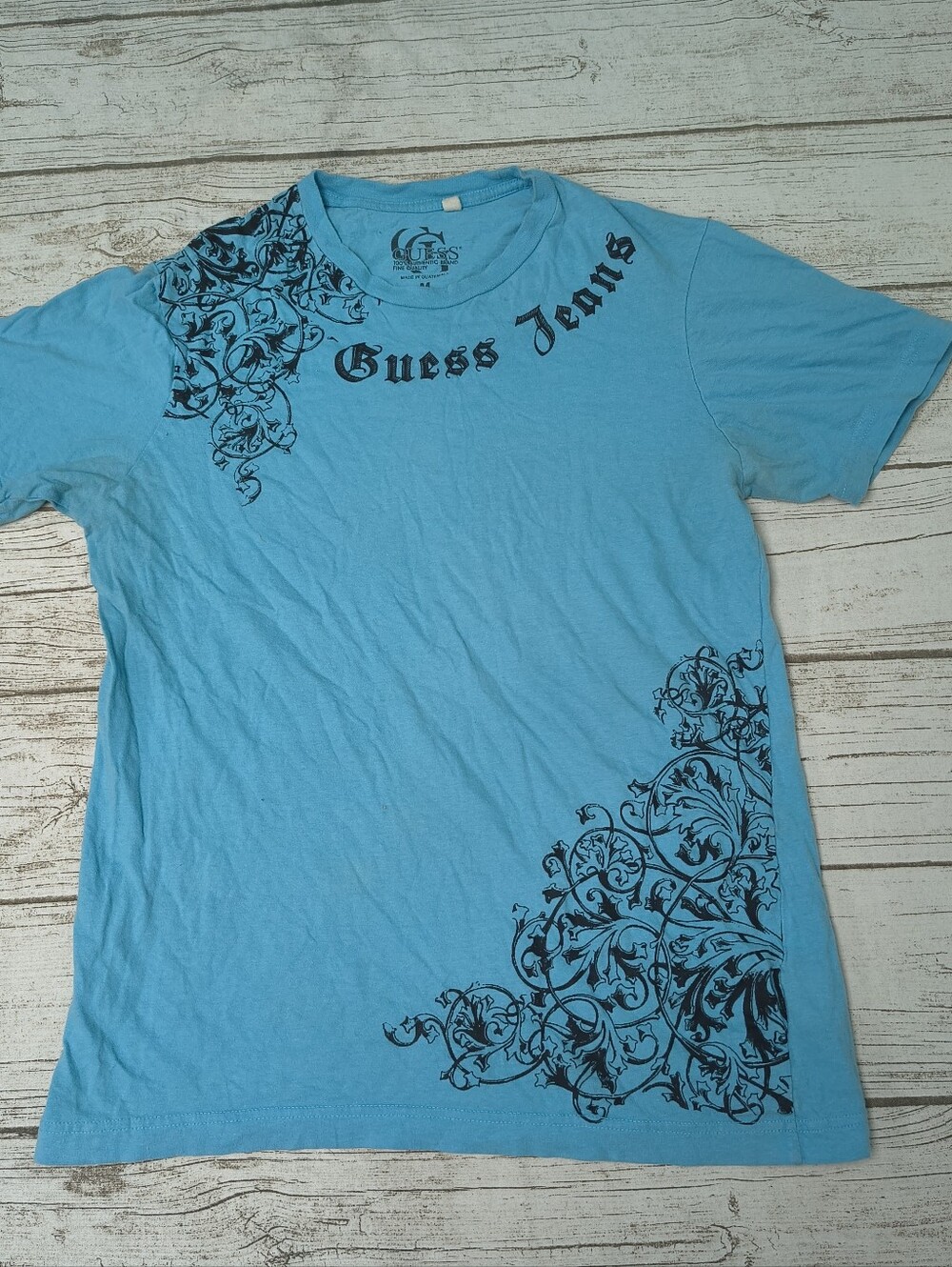 Guess Jeans Blue Y2K T Shirt Men Size Medium